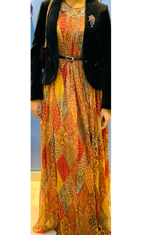 Ritu Kumar Rust Gown – Kuro