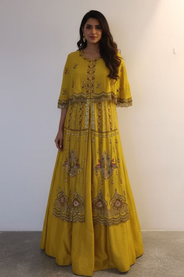 rose embroidered bodycon dress Yellow Embroidered Dress main image 0