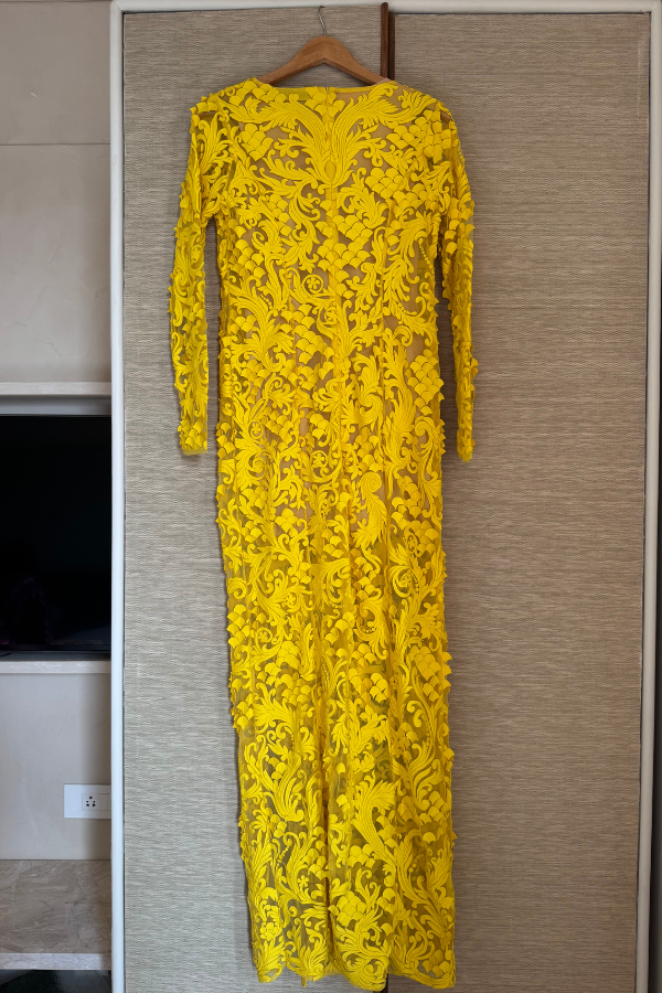 Pankaj and Nidhi yellow gown – Kuro Clothing India