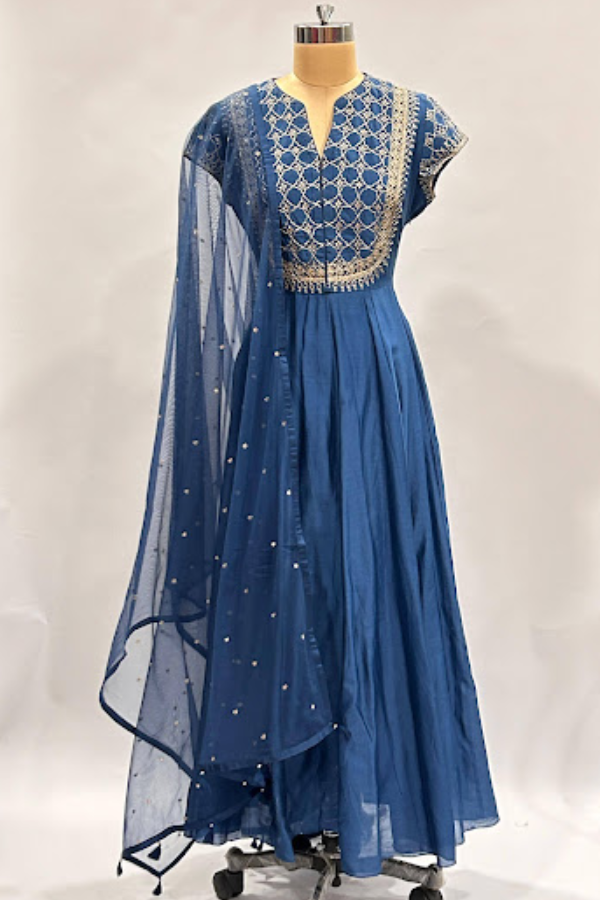 Anita Dongre Blue Anarkali Set – Kuro