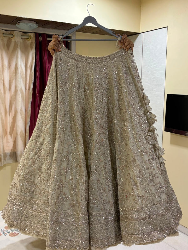 Anushree Reddy Ivory Embellished Bridal Lehenga Set