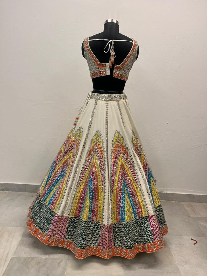 Angad Singh Multicolor Embroidered Lehenga Set