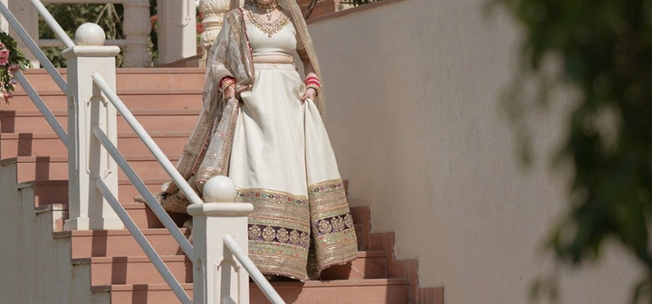 Sabyasachi Ivory Embellished Lehenga Set