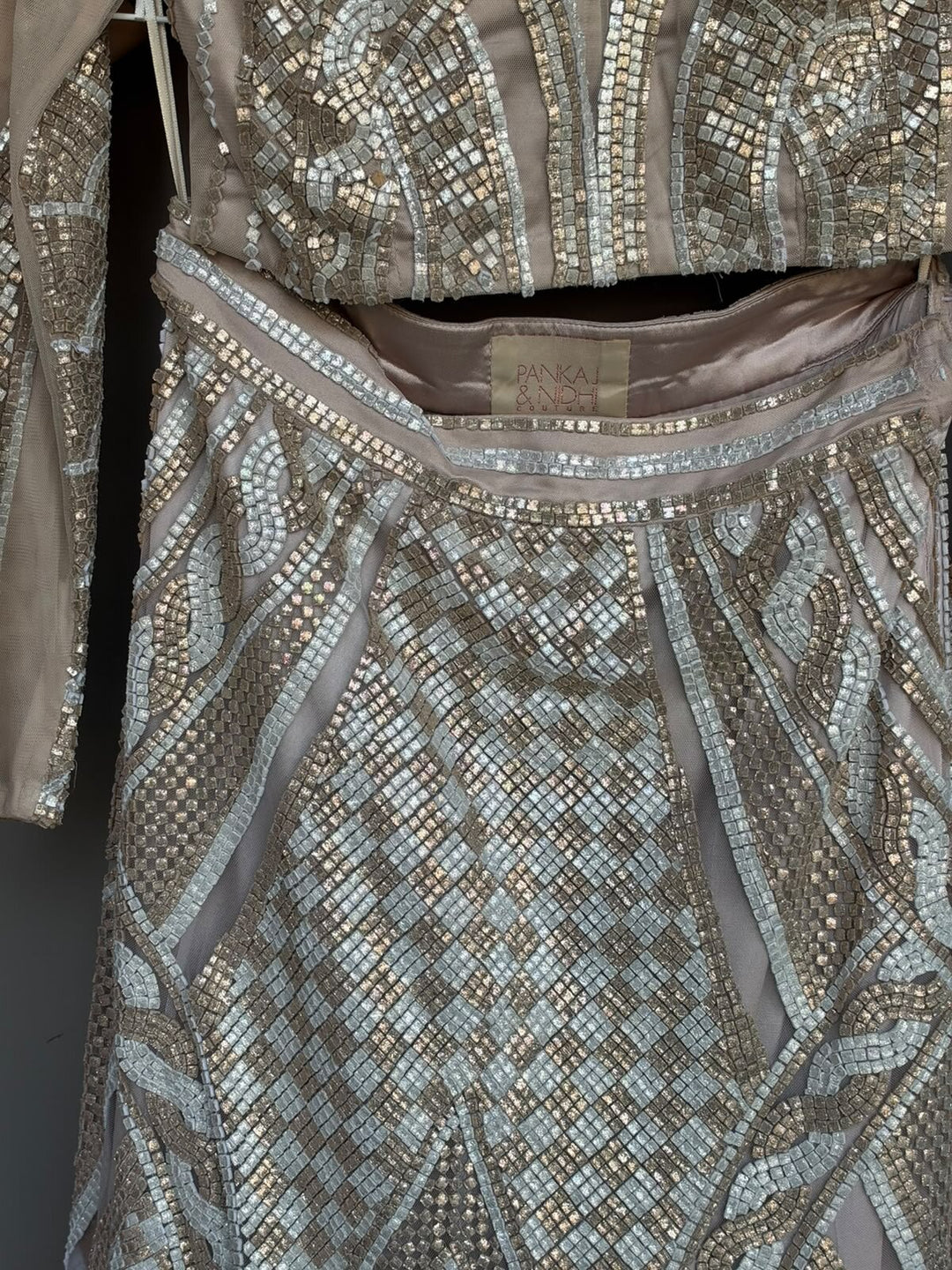 Pankaj & Nidhi Crop Top & Skirt Set