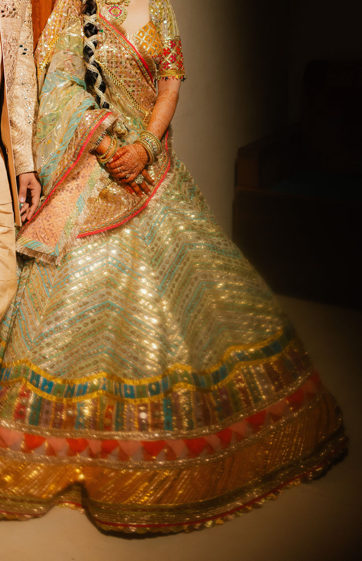 Rimple & Harpreet Multicoloured Embroidered Lehenga Set