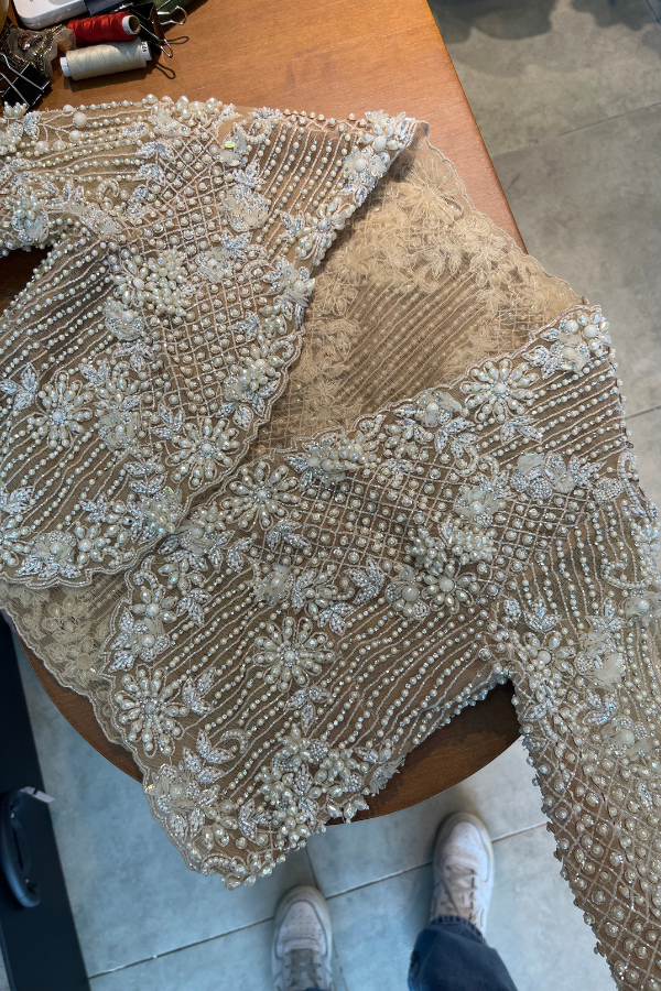 Payal Keyal Ivory Jacket lehenga set