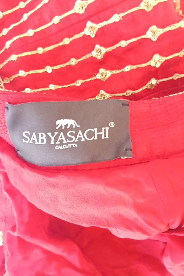 Red Embroidered lehenga set