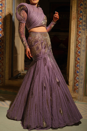 gaurav Gupta Shell Amethyst Lehenga