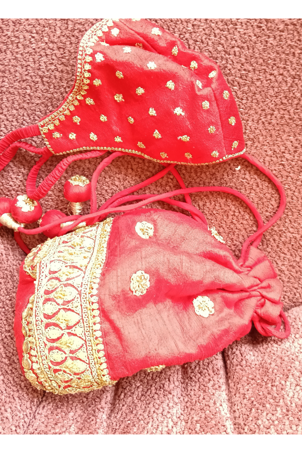 Red Embroidered lehenga set