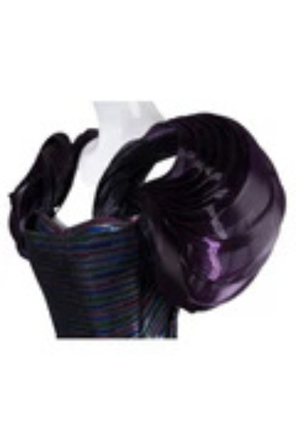 Purple hand woven draped Dress