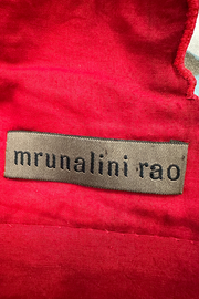 MRUNALINI RAO Cadmium Red Embroidered Lehenga Set