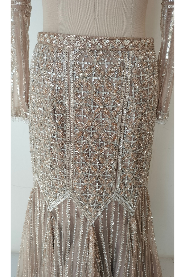 Sequin Fish-Cut Lehenga set