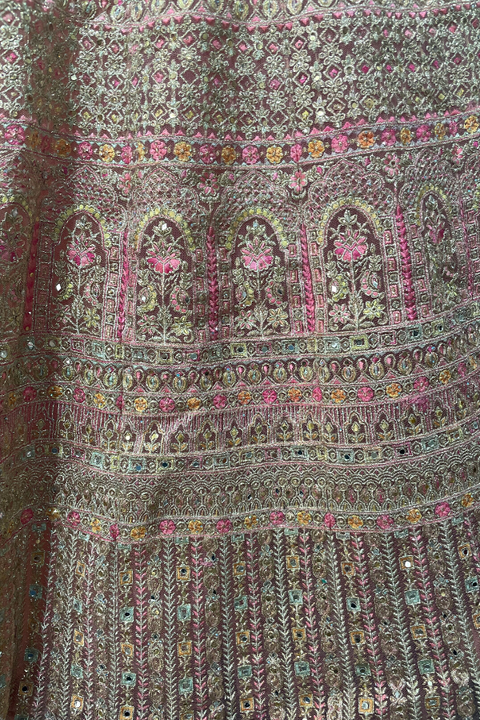 Royal pink embroidered lehenga set