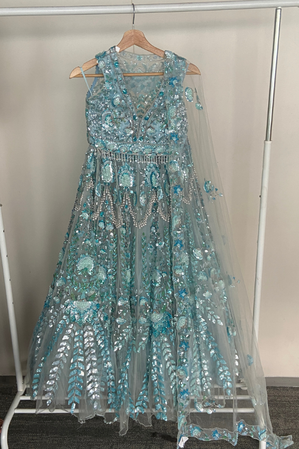 Azure Sequin lehenga set