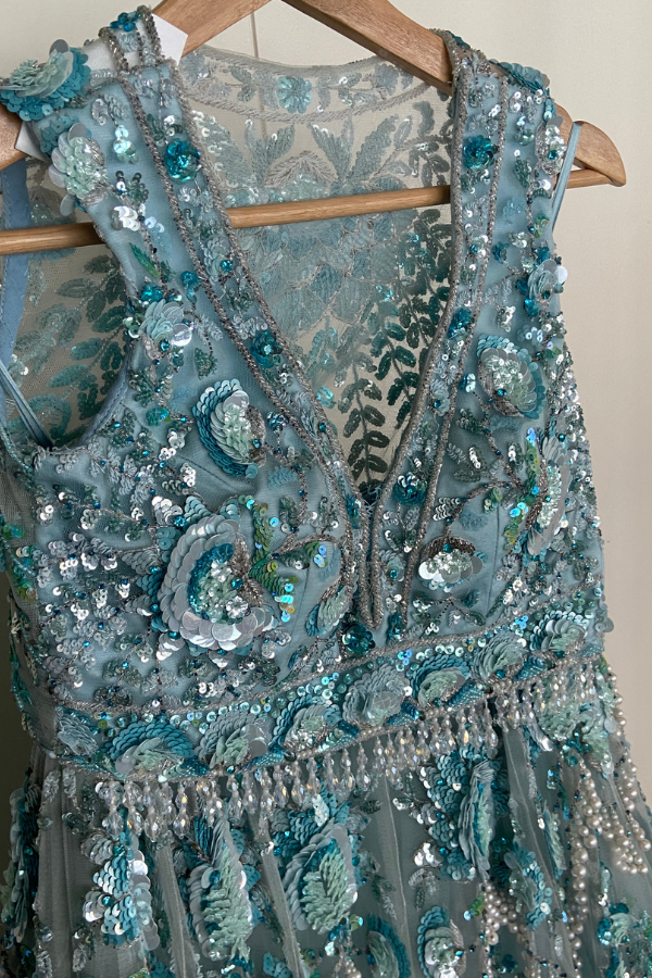 Azure Sequin lehenga set