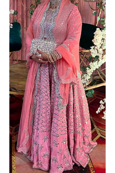 Abhinav Mishra Emebellished Pink Gown