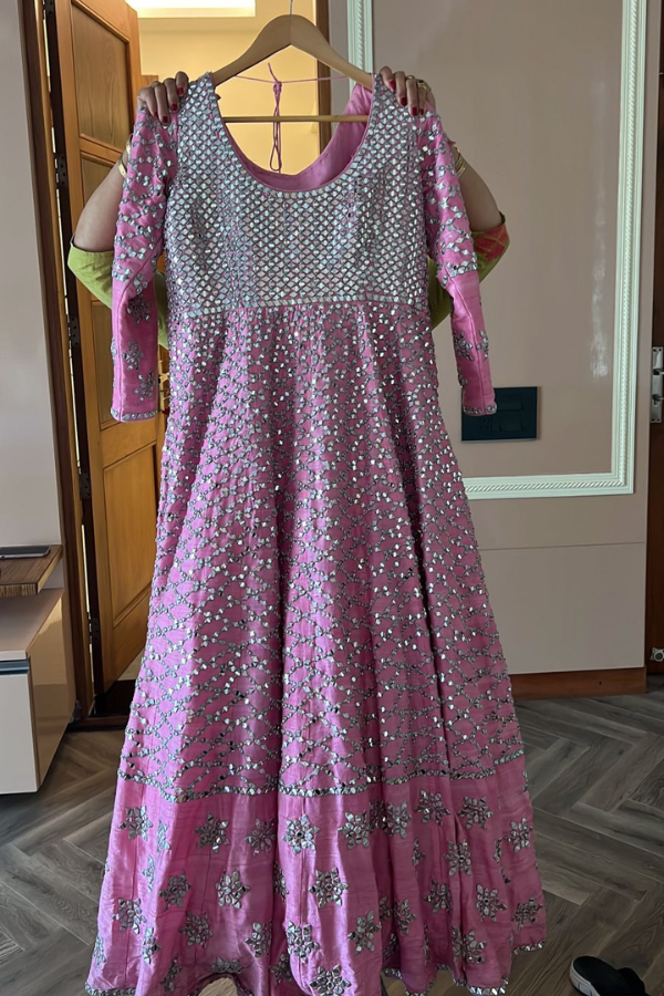 Abhinav Mishra Emebellished Pink Gown