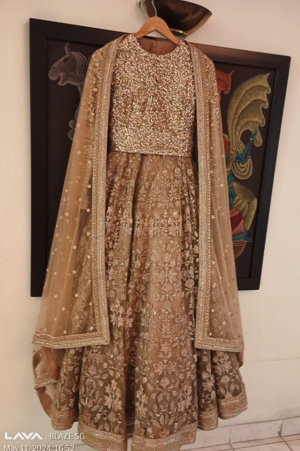 Sabyasachi brown embroidered lehenga