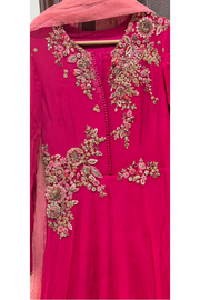 Dolly J pink embroidered anarkali set