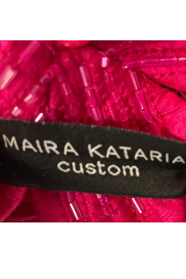 Fuchsia Bloom Fishcut lehenga set