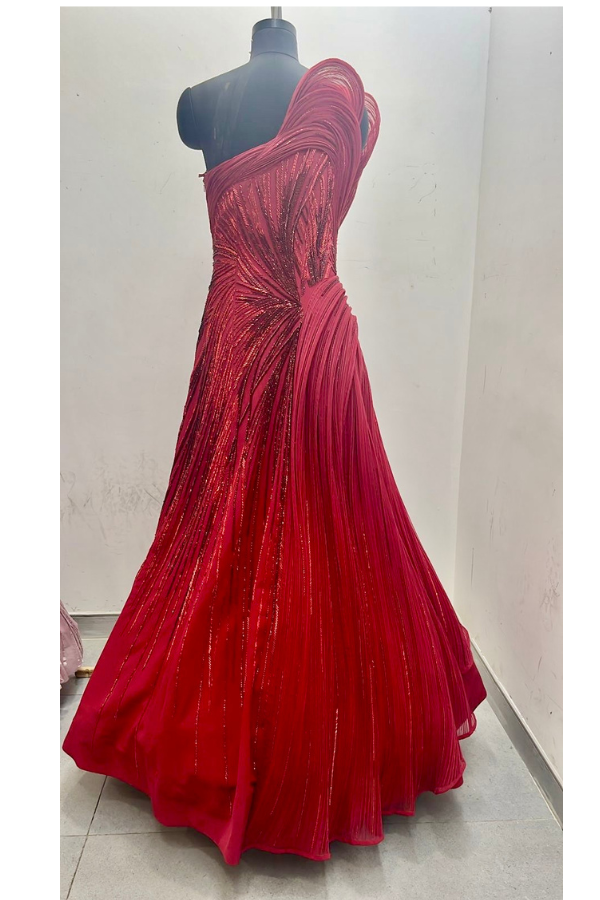 Gaurav Gupta red embellished gown