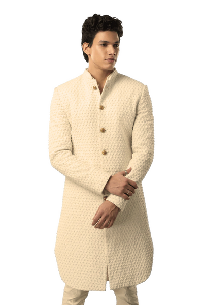 Kunal Rawal MINI FLOWER KNOTTED sherwani