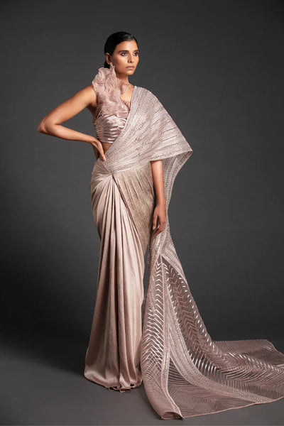 Blush 3D METALLIC SAREE