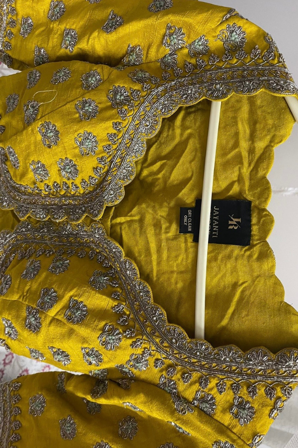 Jayanti Reddy Yellow embroidered lehenga