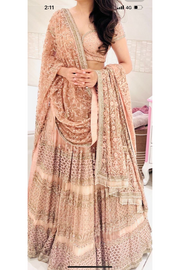 Sabyasachi pink embroidered lehenga