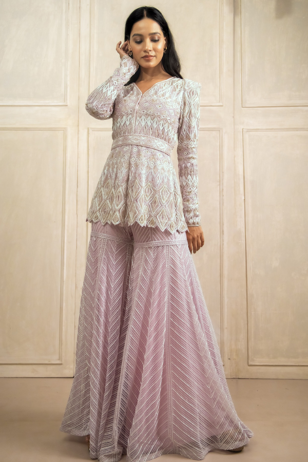 RITIKA MIRCHANDANI Hand Embroidered Sharara Set