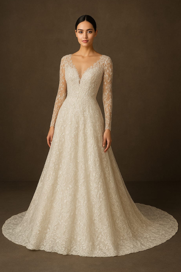 Ivory Cascade Gown