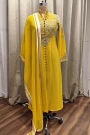 ASAL by Abu Sandeep yellow kurta set