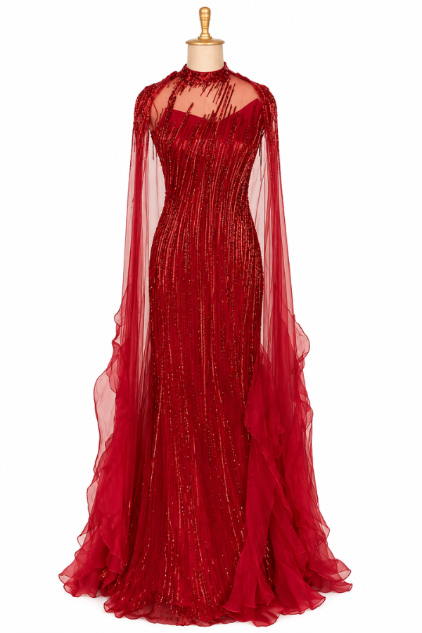Gaurav Gupta Crimson Gown