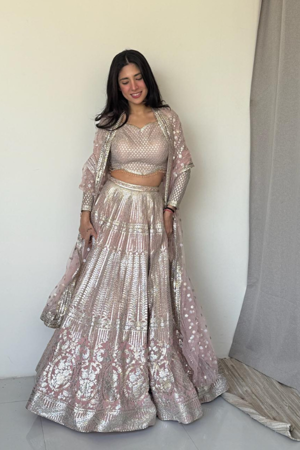 Blush pink lehenga set
