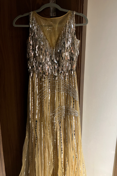 Manish Malhotra Gold Embellished Gown
