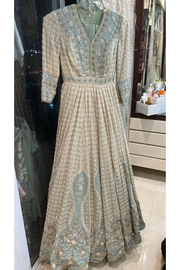 Tarun Tahiliani Mint embroidered kalidar anarkali set