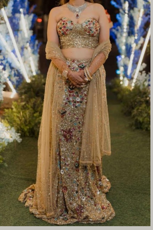 SEQUENCED FISH CUT LEHENGA SET