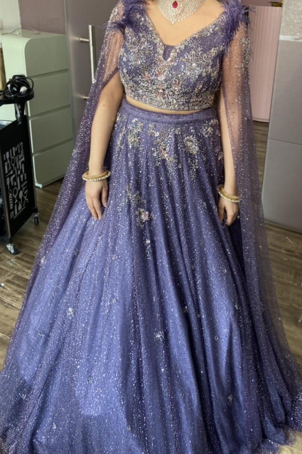 Dolly J lilac violet gown