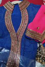 MANISH MALHOTRA blue embroidered suit set