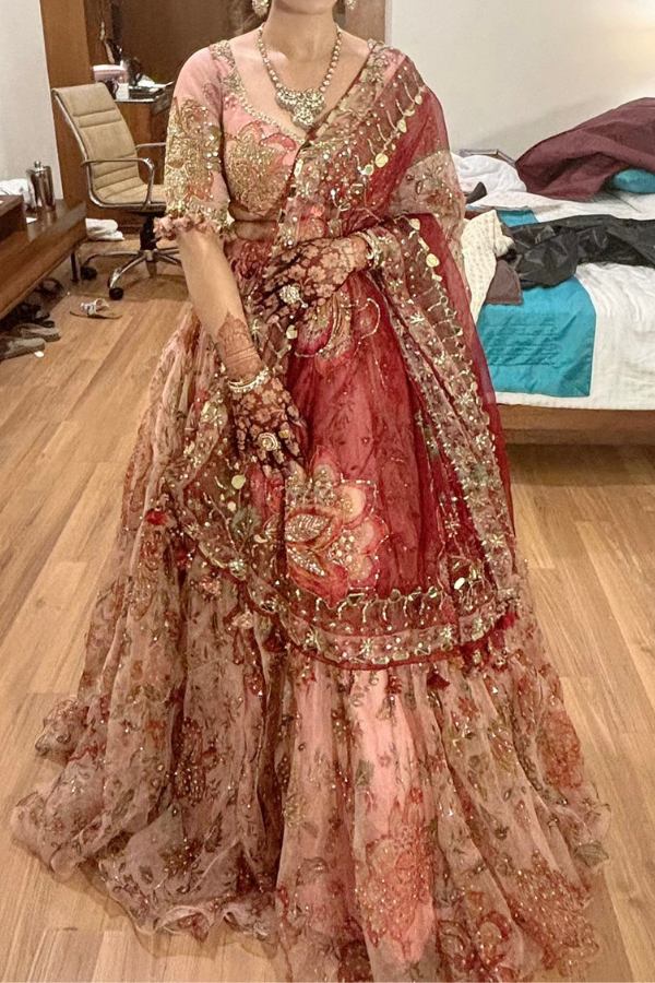 Mahima mahajan pink embroidered lehenga