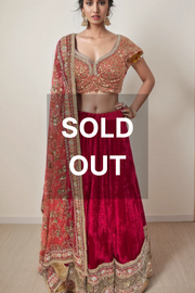 Sabyasachi velvet lehenga