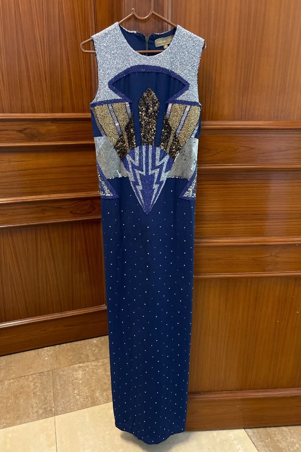 Siddharth Tyler Blue embellished gown