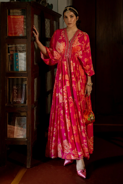 Paulmi & Harsh Flourishing Floral Jaal Kaftan Set