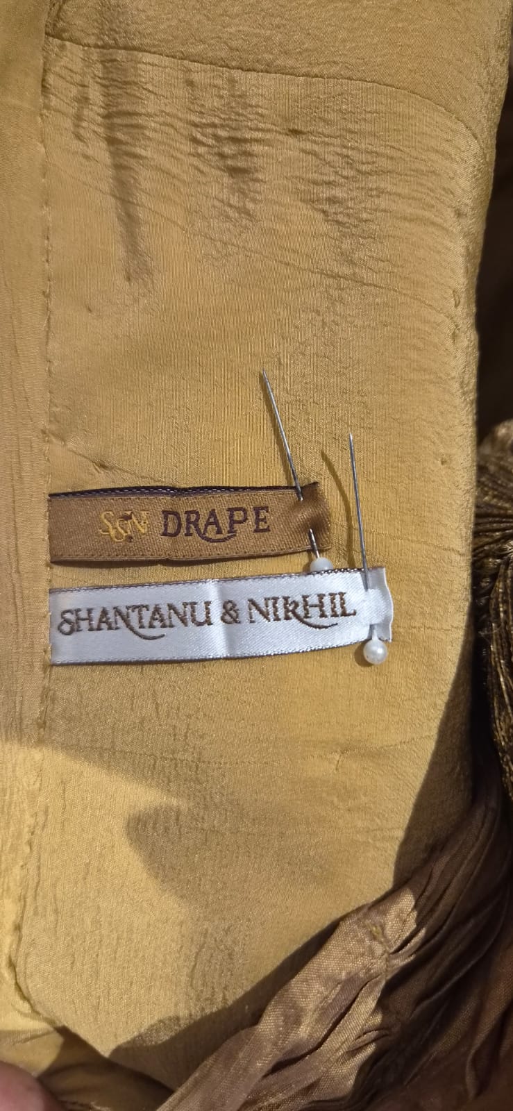 Shantanu & Nikhil Gold Embellished Gown
