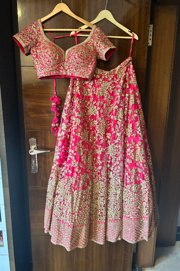 Sabyasachi embroidered pink lehenga