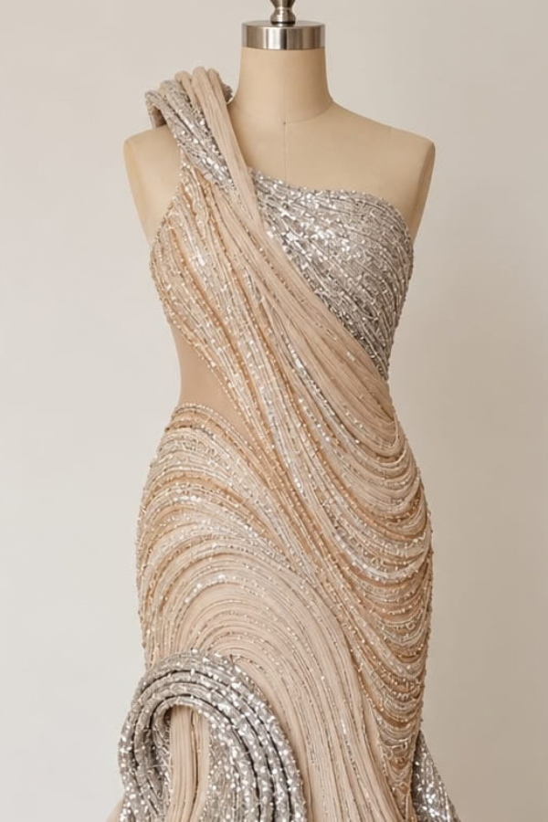 Moonstone mermaid gown