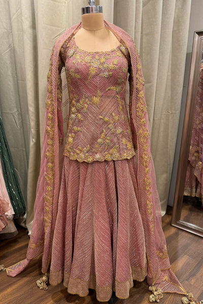 RAH dust pink embroidered lehenga