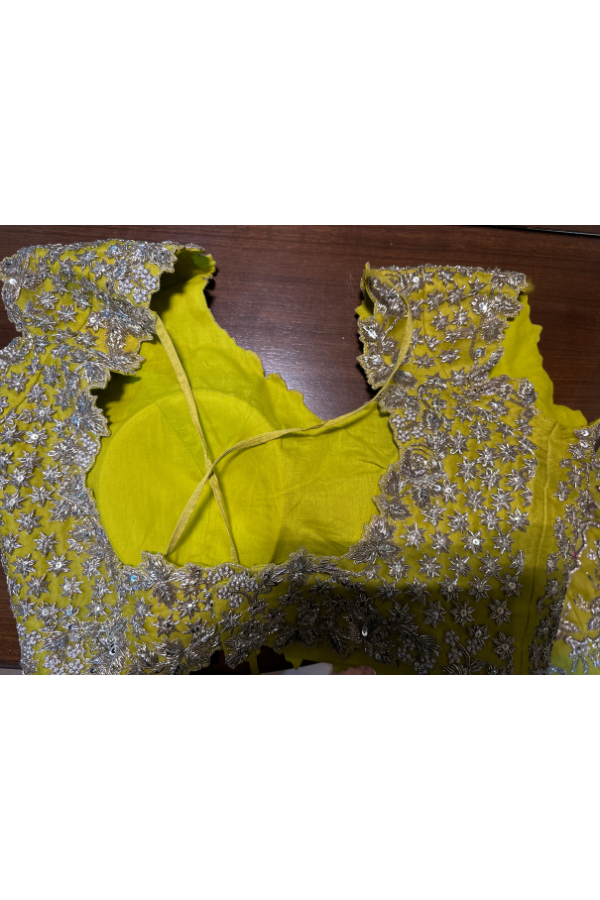 Anushree reddy yellow embroidered lehenga set