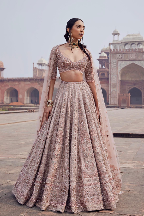 This lehenga costs Rs 1,80,000 wonder how is it an accessible price point  🤭 masoom is truly living in a bubble of her own. She's just privileged  that she was born rich