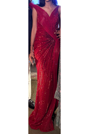 Gaurav Gupta sculpted red gown